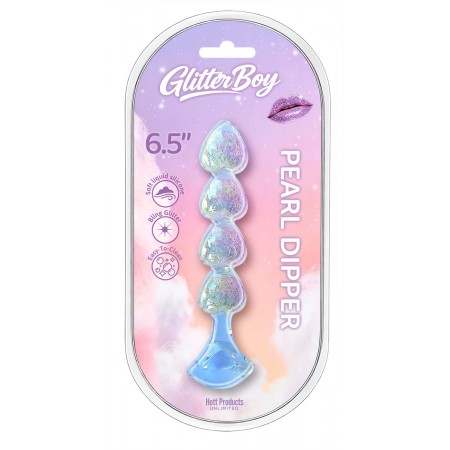 Glitter Boy - Pearl Dipper 6.5" Pleasure Bead Anal Dildo Glitter Boy - Pearl Dipper 6.5" Pleasure Bead Anal Dildo