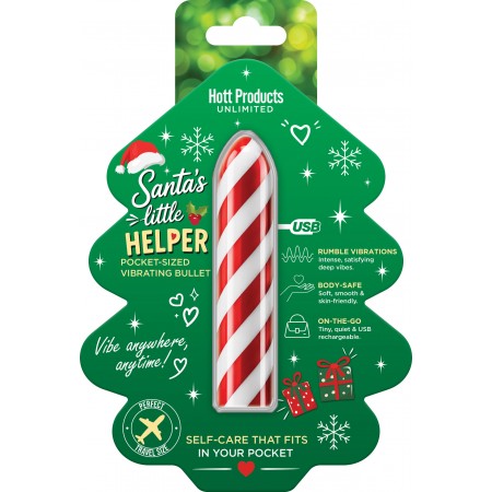 Santa's Little Helper - Candy Striped Bullet Vibe