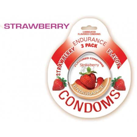 Endurance Condoms - Strawberry