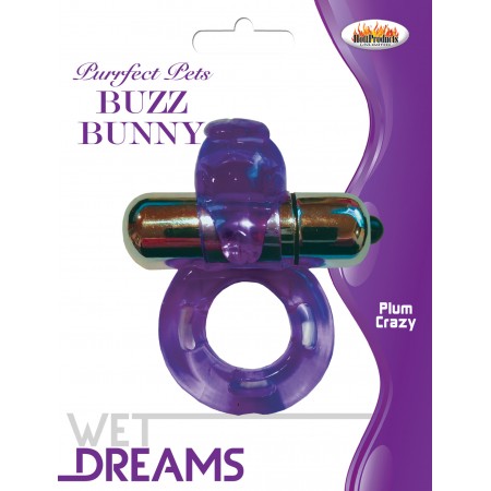 Buzz Bunny Cock Ring  (Purfect Pets Series purple)