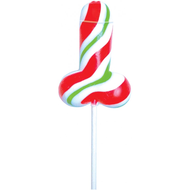 Penis shaped candy cane Cock Pops. 