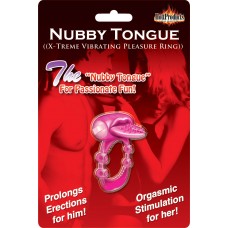 Nubby Tongue Vibrating Cock Ring (magenta)