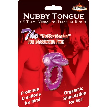 Nubby Tongue Vibrating Cock Ring (purple)