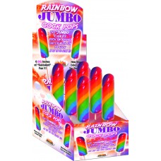 Rainbow Jumbo Candy Cock Pop Display