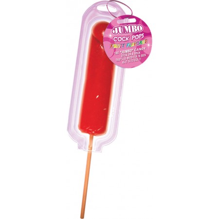 Strawberry Flavor Jumbo Candy Cock Pop (open stock)