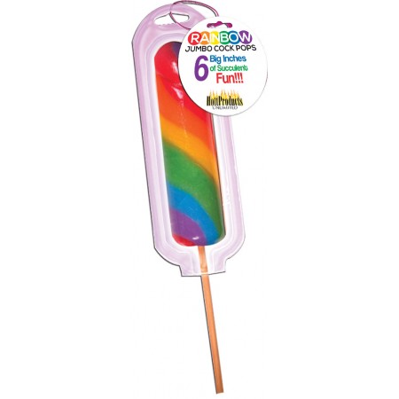 Rainbow Jumbo Candy Cock Pop (open stock)