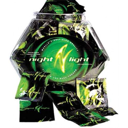 Night Light Glowing Condoms - Assorted Bowl