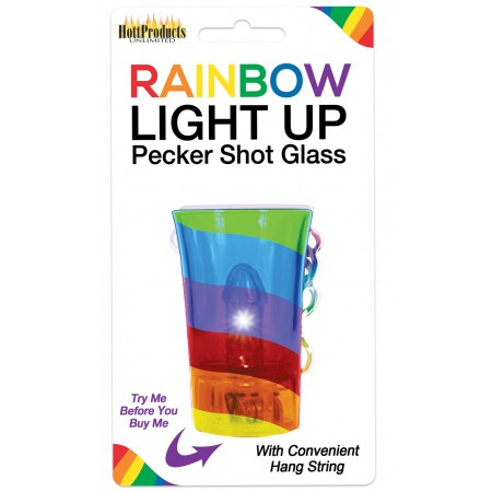 Rainbow Pecker Shot Glass