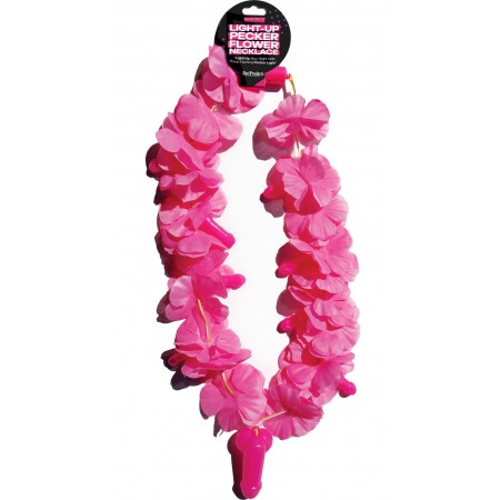 Pink Flower Light-Up Pecker Necklace
