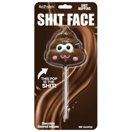 Shit Face Chocolate Lollipop