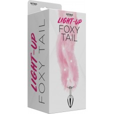 Light Up  Foxy Tail Butt Plug - pink