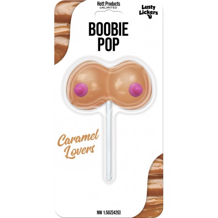Lusty Lickers Boobie Pop - Caramel
