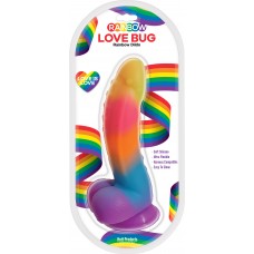 Rainbow Luv Bug Suction Cup Dildo