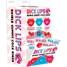 Dick Lips Edible Gummy Cock Rings Display