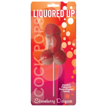 Liquored Up Cock Pops (Strawberry Daiquiri)